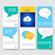 Templates Design Set of Web Mail Brochures Mobile Technology Infographic N388