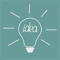 Big white light bulb Idea concept