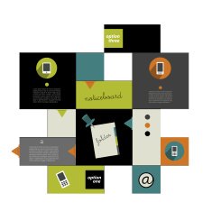 Flat tab diagram scheme infographic Simply editable design with icons N13