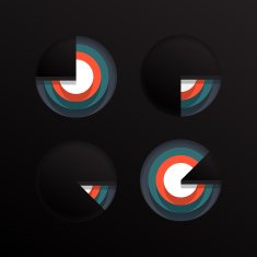 vector pie charts set for your infographics N3