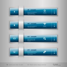 Modern business tabs infographics template for web design or N16