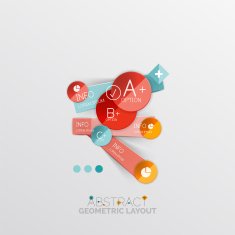 Modern abstract geometric info banner N383