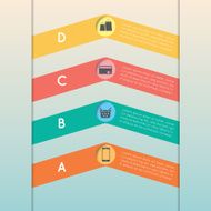 Infographic step triangle arrows