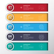 Design flat shadow step number banners graphic or website Vecto N14