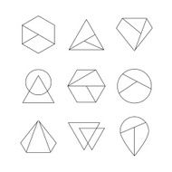 Set of icons geometric logo