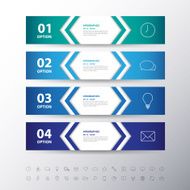 Design flat shadow step number banners graphic or website with N3