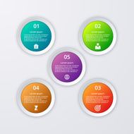Vector illustration infographic five options N38