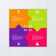 Vector illustration infographics four options N89
