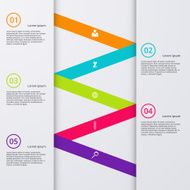 Vector illustration infographic five options N39