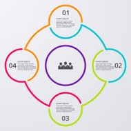 Vector illustration infographics four options N90