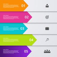 Vector illustration infographic five options N40