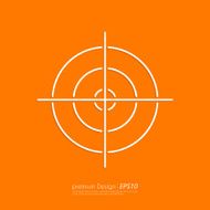 Stock Vector Linear icon target Flat design
