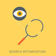 Search Optimization flat style colorful vector icon