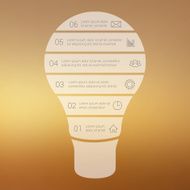 Light bulb line infographic