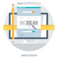 Web Design theme flat style minimal stylish colorful vector i N2