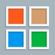 Four white modern frames