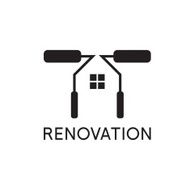 Renovation House remodeling flat design negative space concept N2