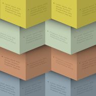 Design template for infographics in origami style