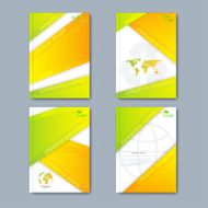 Modern vector set of brochures in the ecology style for N2