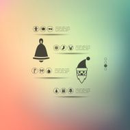 Christmas infographic with unfocused background N180