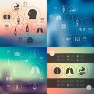 medicine infographic with unfocused background N65