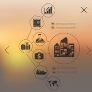 business infographic with unfocused background N201