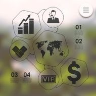 business infographic with unfocused background N202