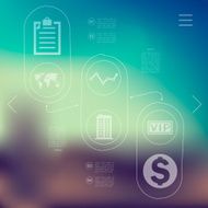 business infographic with unfocused background N203