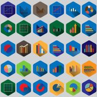 business diagrams and graphics in flat design with long shadows N3