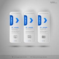 Vector tabs as design elements for business layouts N44