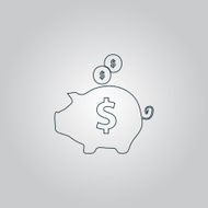 vector piggy money bank N2