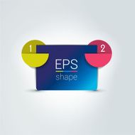 Two steps template Numbered chart Infographic element