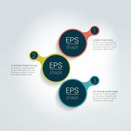 Round shape step by template Simply color scheme diagram N2