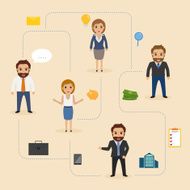 business people infographic with icon