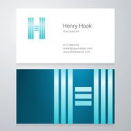 Letter H Business card template