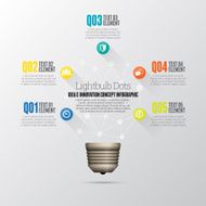 Lightbulb Dot Infographic