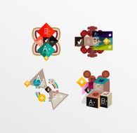 Set of abstract geometric shapes with options N173