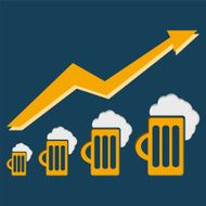 Pictograph of graph mug beer
