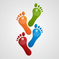 Foot modern design template infographics