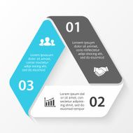 Vector circle triangle infographic Template for cycle diagram graph presentation N5