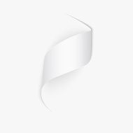 Narrow strip of white paper infographic Design Elements