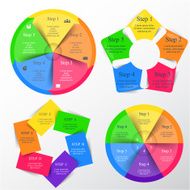Collection of infographic templates for business N33