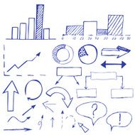 Hand drawn arrows and infographic elements made in vector N2