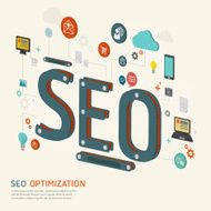 infographics background seo optimization SEO concept Website machine