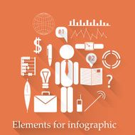 Elements for infographic Schedule data Flat icons N7