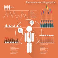Elements for infographic Schedule data Flat icons N8
