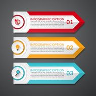 Infographic design arrow number options banner