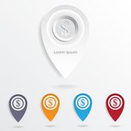 Infographic Abstract pointer Vector illustration N5