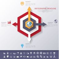 Abstract 3D digital illustration Infographic with world map Can N18