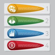 Design number banners template graphic or website layout N28
